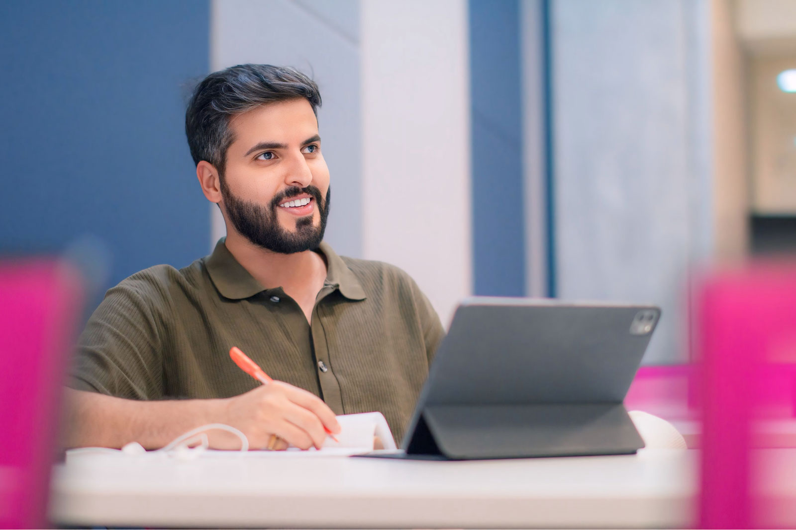 student smiling